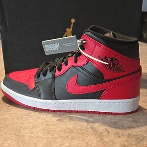 Air Jordan Red and Black Sneakers